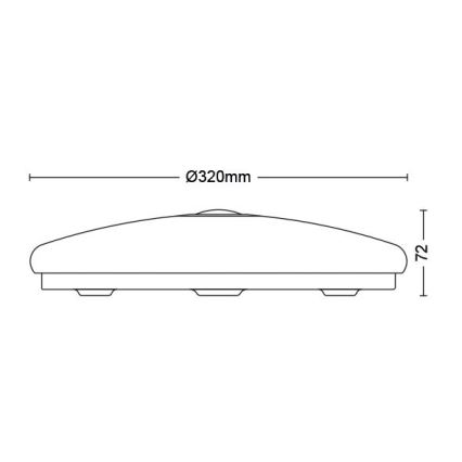 Philips - LED Stropna svjetiljka sa senzorom LED/16W/230V 4000K