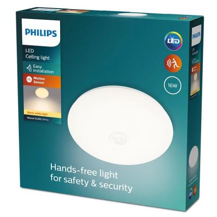 Philips - LED Stropna svjetiljka sa senzorom LED/16W/230V 2700K