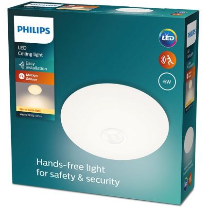 Philips - LED Stropna svjetiljka sa senzorom MAUVE LED/6W/230V