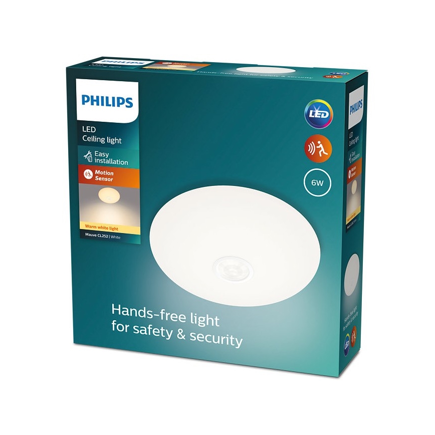 Philips - LED Stropna svjetiljka sa senzorom MAUVE LED/6W/230V