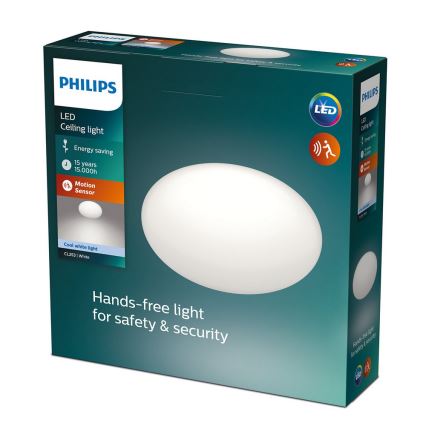 Philips - LED Stropna svjetiljka sa senzorom 1xLED/12W/230V 4000K