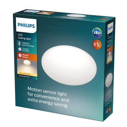 Philips - LED stropna svjetiljka s senzorom LED/12W/230V 2700K