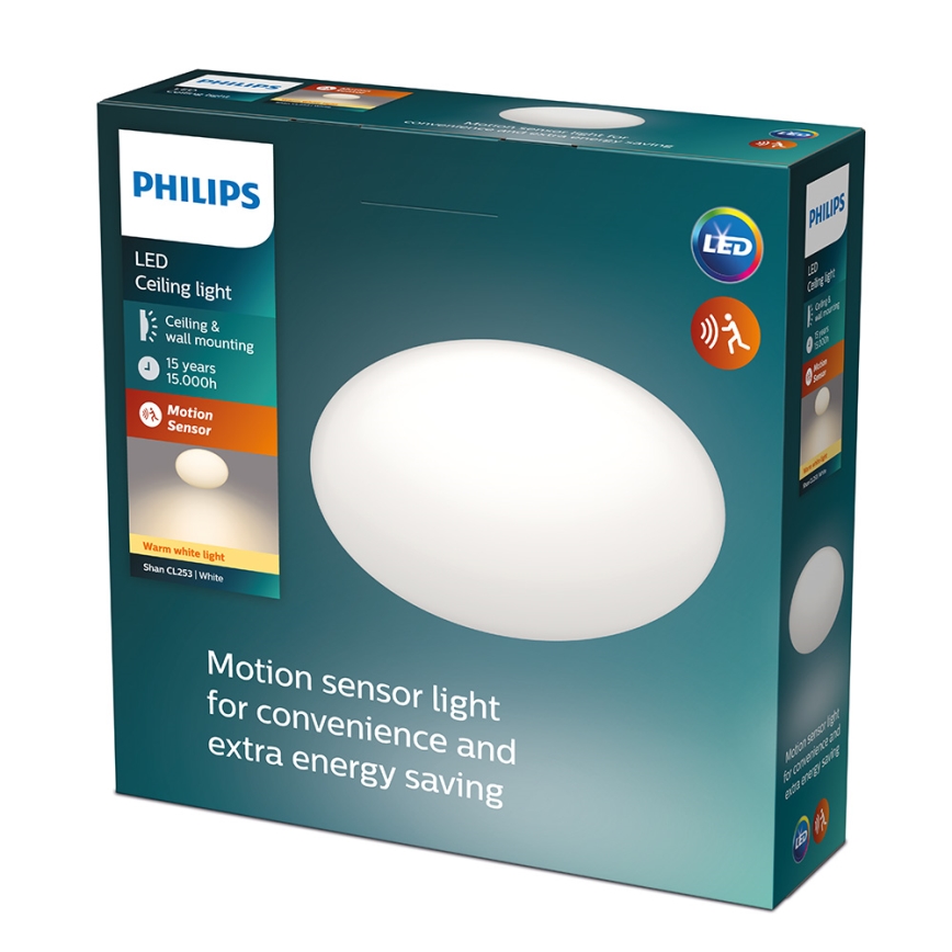 Philips - LED stropna svjetiljka s senzorom LED/12W/230V 2700K