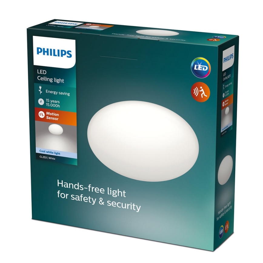 Philips - LED stropna svjetiljka s senzorom LED/12W/230V 4000K