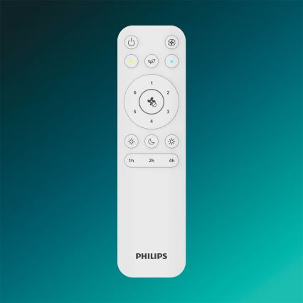 Philips - LED prigušivi stropni ventilator OLAS LED/24W/230V Ø 106 cm crna/smeđa + daljinski upravljač