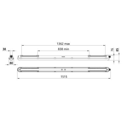 Philips - LED tehnička svjetiljka CORELINE LED/37,5W/230V 150 cm IP66