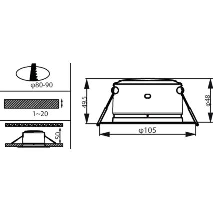 Philips - LED Ugradbena svjetiljka LED/2,2W/230V 3000K