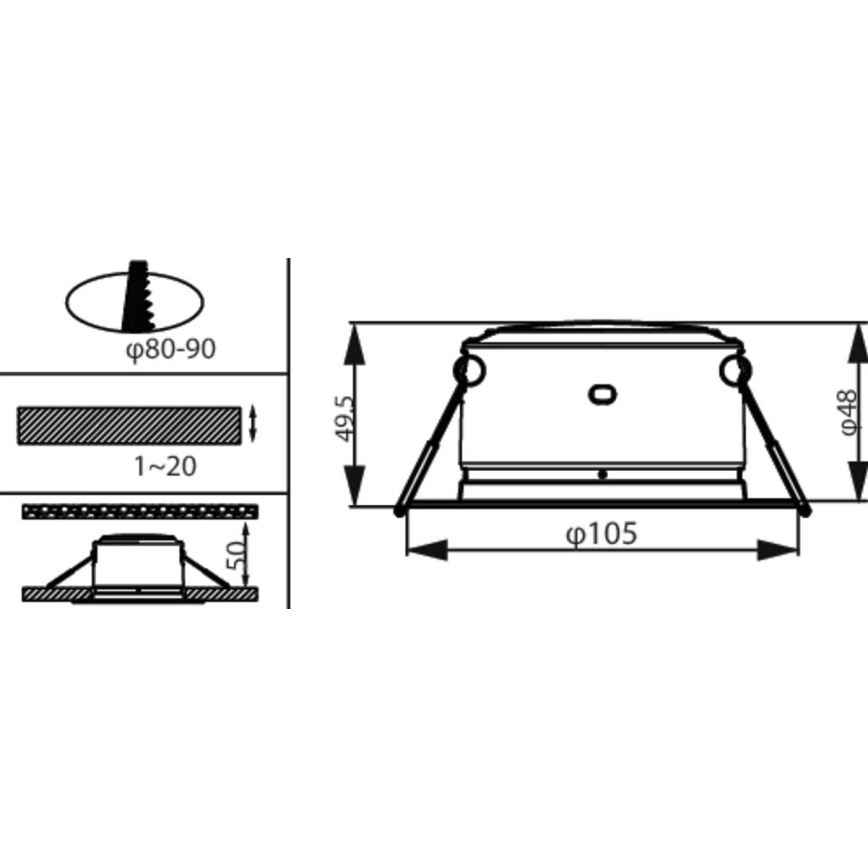 Philips - LED Ugradbena svjetiljka LED/2,2W/230V 3000K