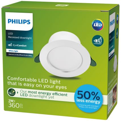 Philips - LED Ugradbena svjetiljka LED/2W/230V 3000K