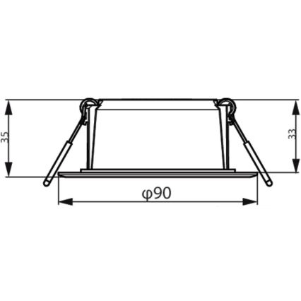 Philips - LED Ugradbena svjetiljka MESON LED/5,5W/230V 3000K