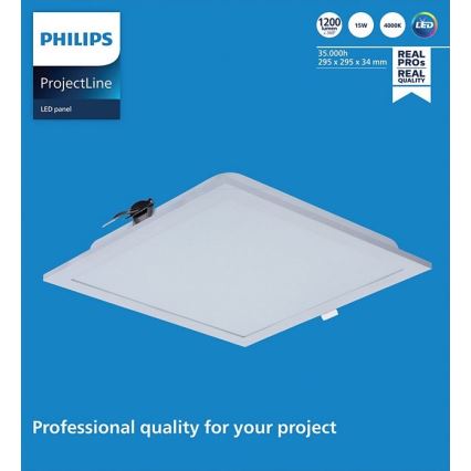 Philips - LED Ugradbena svjetiljka PROJECTLINE LED/15W/230V 29,5x29,5 cm