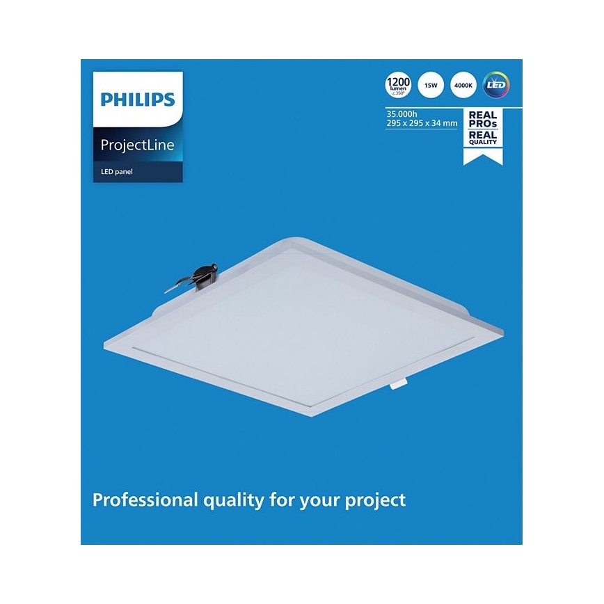 Philips - LED Ugradbena svjetiljka PROJECTLINE LED/15W/230V 29,5x29,5 cm