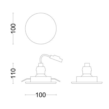 Philips - LED Ugradbena svjetiljka za kupaonicu FRESCO LED/4,6W/230V IP23