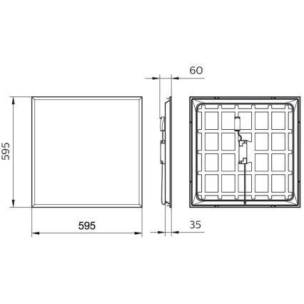 Philips - LED Ugradbeni panel PROJECTLINE LED/36W/230V 59,5x59,5 cm