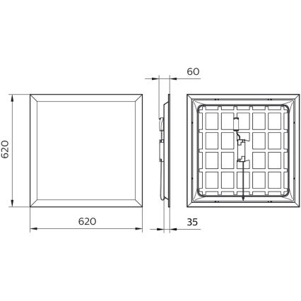 Philips - LED Ugradbeni panel PROJECTLINE LED/36W/230V 62x62 cm