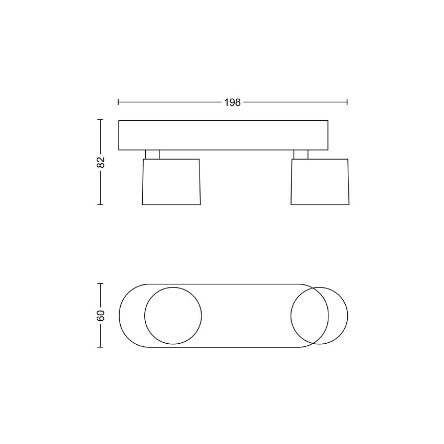 Philips - LED prigušivo ugradbeno svjetlo 2xLED/4,5W/230V