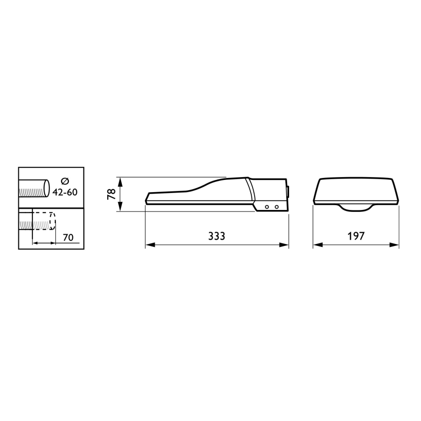 Philips - LED ulična svjetiljka CORELINE MALAGA LED/25W/230V 4000K IP65