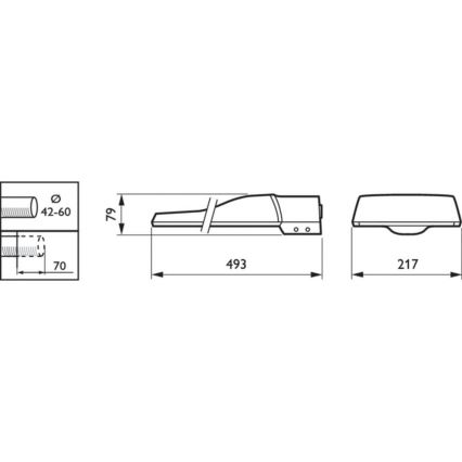 Philips - LED Ulična svjetiljka CORELINE MALAGA LED/56,5W/230V IP65