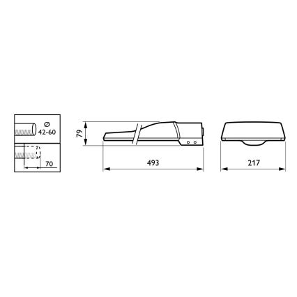 Philips - LED ulična svjetiljka CORELINE MALAGA LED/69W/230V 3000K IP65