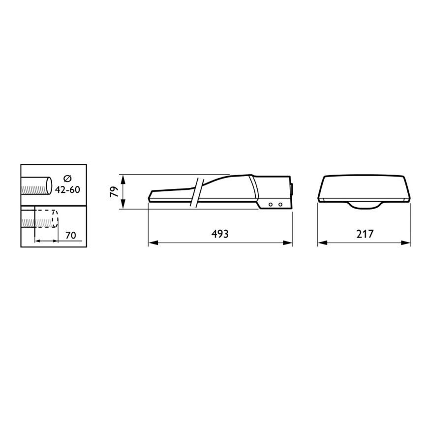 Philips - LED ulična svjetiljka CORELINE MALAGA LED/69W/230V 3000K IP65