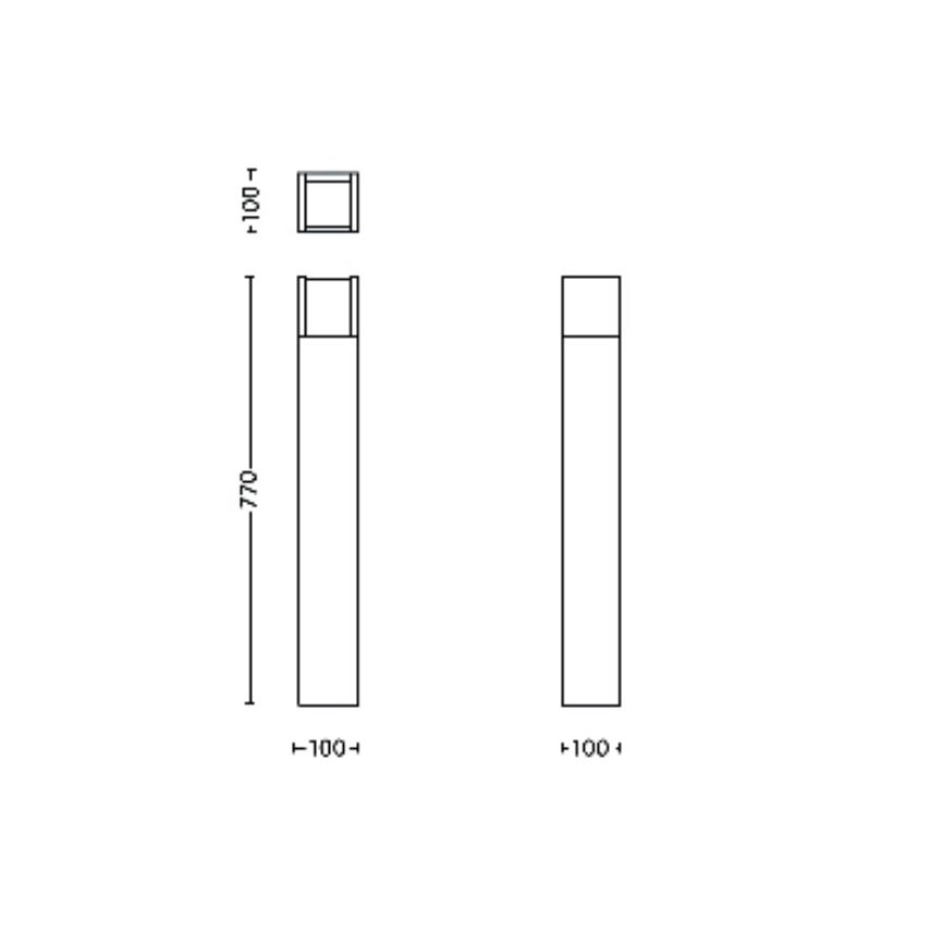 Philips - LED Vanjska lampa ARBOUR LED/3,8W/230V 77 cm 2700K IP44