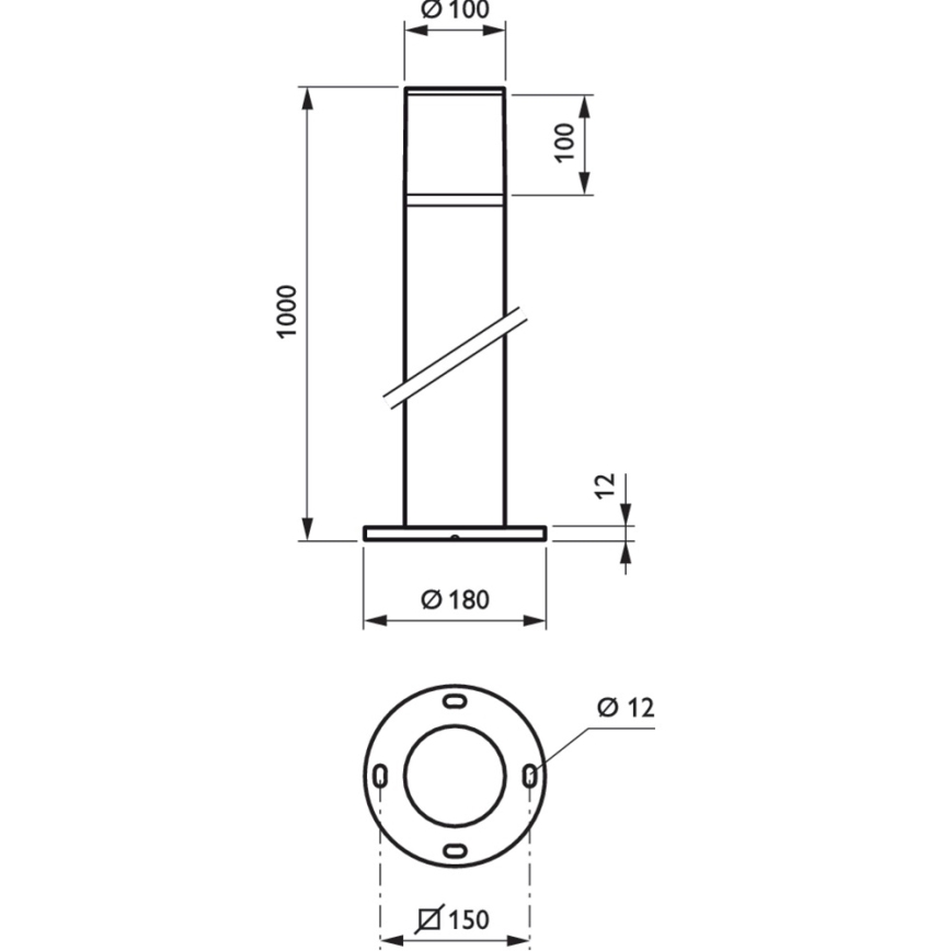Philips - LED Vanjska lampa BOLLARD LED/13W/230V IP65