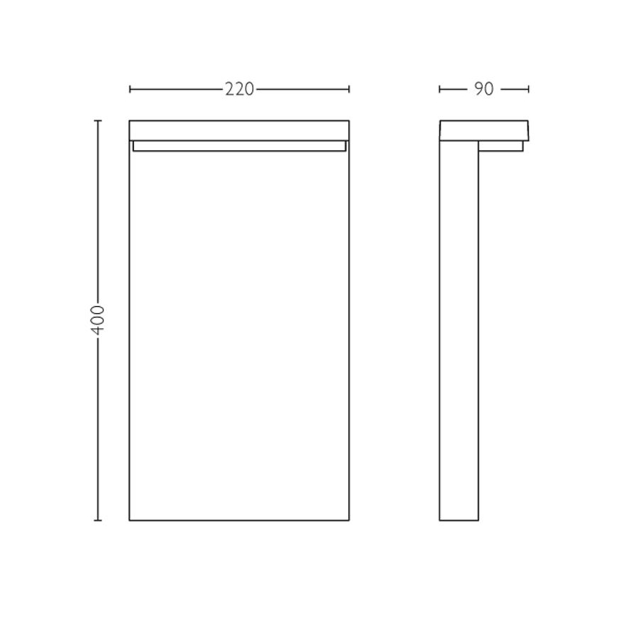 Philips - LED Vanjska lampa BUSTAN LED/3,8W/230V 2700K 40 cm IP44
