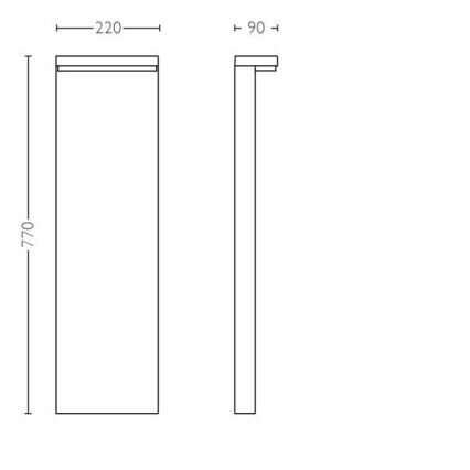 Philips - LED Vanjska lampa BUSTAN LED/3,8W/230V 77 cm IP44