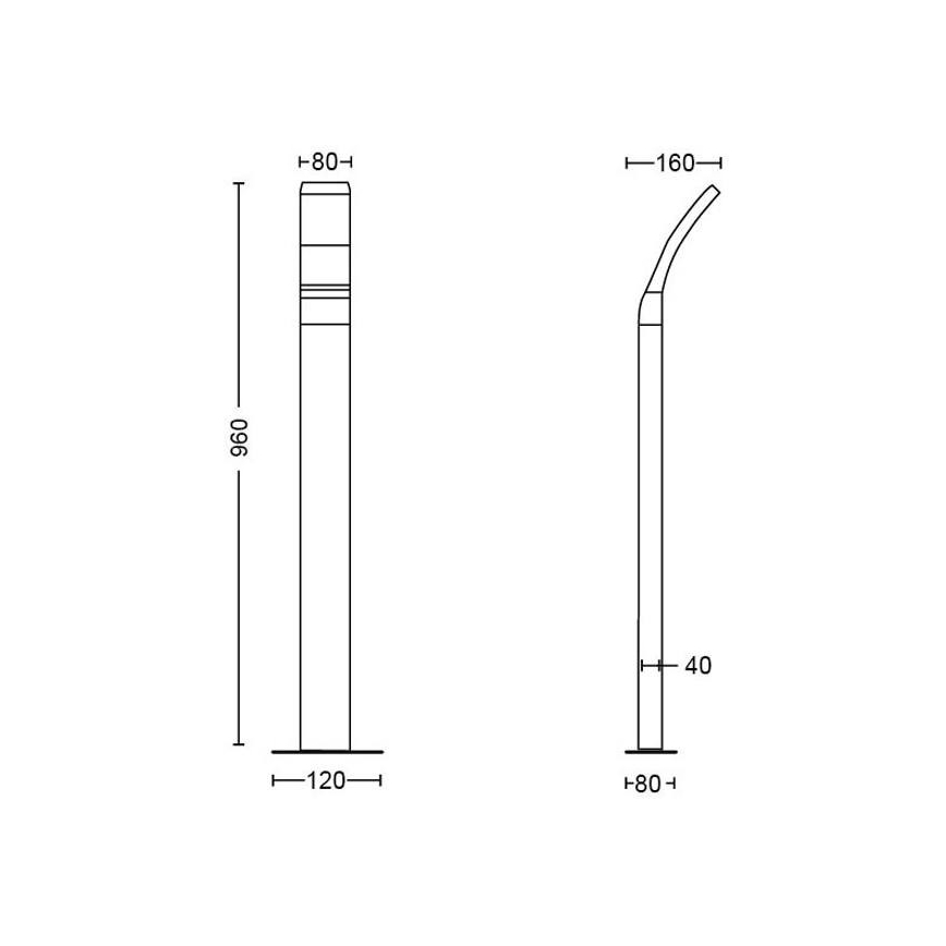 Philips - LED Vanjska lampa LED/12W/230V 2700K 96 cm IP44