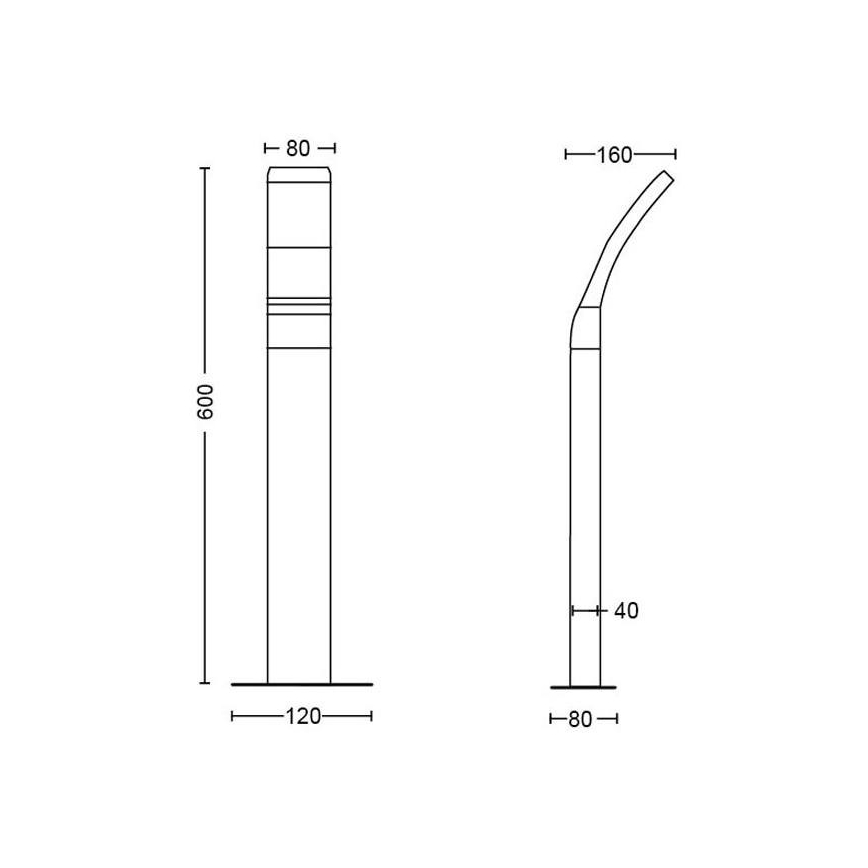 Philips - LED Vanjska lampa LED/12W/230V 4000K 60 cm IP44