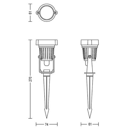 Philips - LED Vanjska reflektorska svjetiljka CASPER LED/1,5W/24V IP44