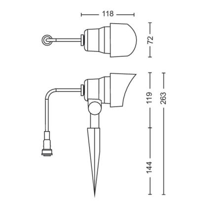 Philips - LED Vanjska reflektorska svjetiljka LED/24W/230V 2700K IP44