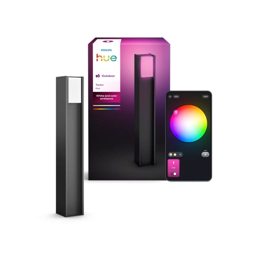 Philips - LED vanjska svjetiljka Hue TURACO, s mogućnošću prigušivanja, 1xE27/8,1W/230V, 80 cm, IP44