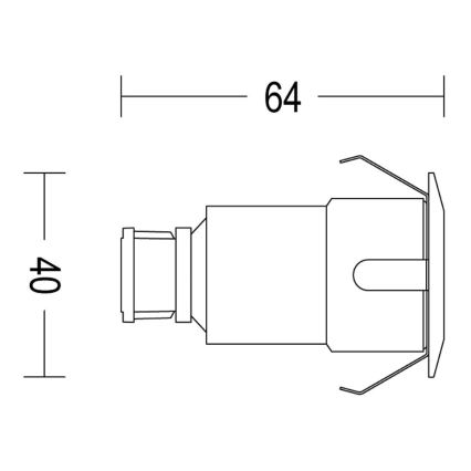 Philips - LED Vanjska ugradbena svjetiljka SPORE LED/1W/24V IP67