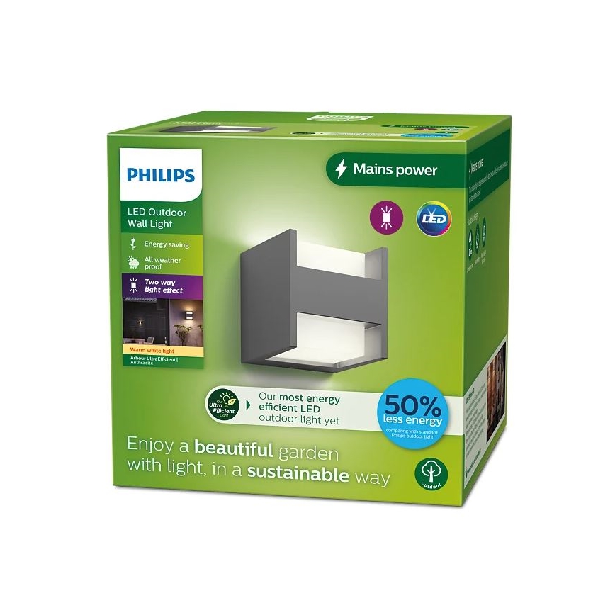 Philips - LED Vanjska zidna svjetiljka ARBOUR LED/3,8W/230V 2700K IP44