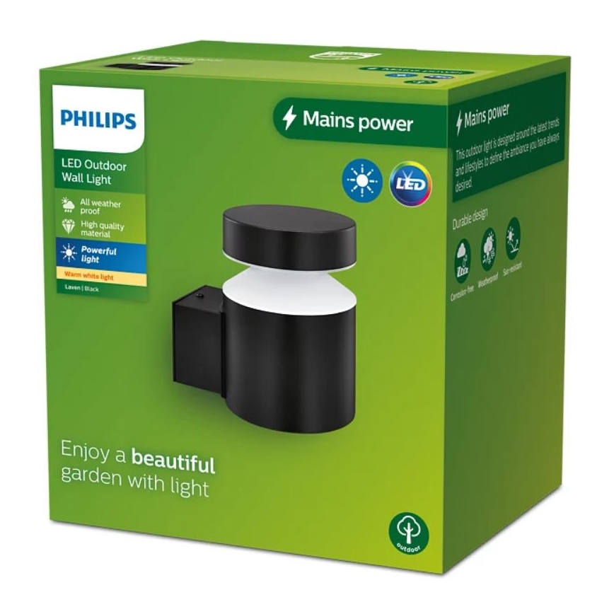 Philips - LED Vanjska zidna svjetiljka LAVEN LED/6W/230V 2700K IP44