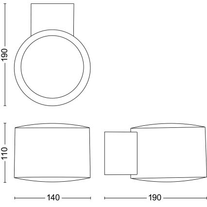 Philips - LED Vanjska zidna svjetiljka OTIS LED/4,3W/230V 2700K IP44