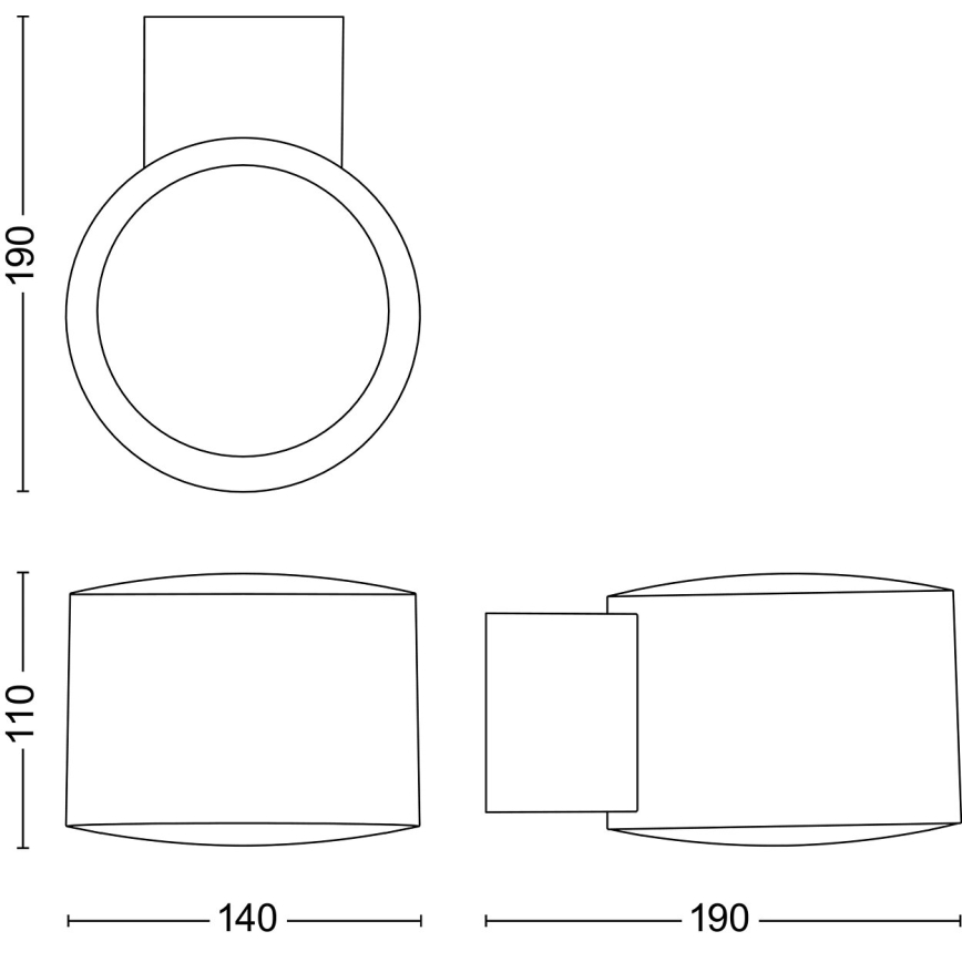 Philips - LED Vanjska zidna svjetiljka OTIS LED/4,3W/230V 2700K IP44