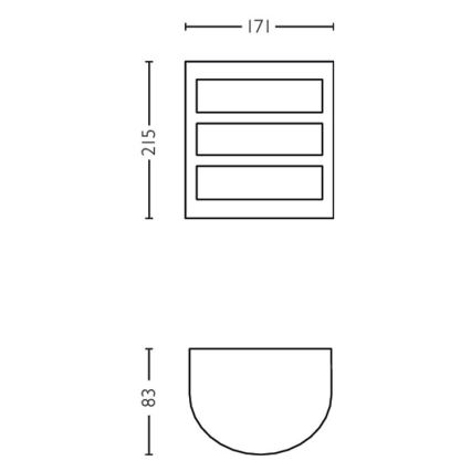 Philips - LED Vanjska zidna svjetiljka LED/6W/230V 2700K IP44