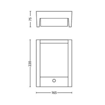 Philips - LED Vanjska zidna svjetiljka sa senzorom ARBOUR LED/3,8W/230V 2700K IP44