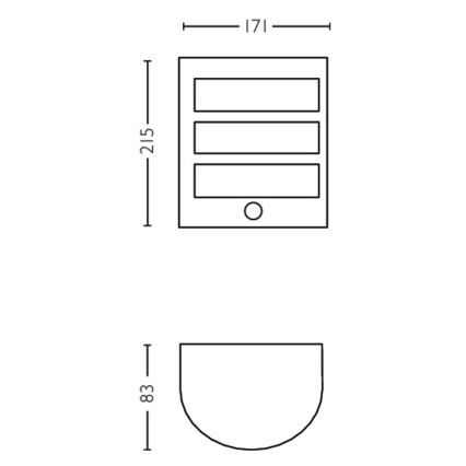 Philips - LED Vanjska zidna svjetiljka sa senzorom LED/6W/230V 2700K IP44