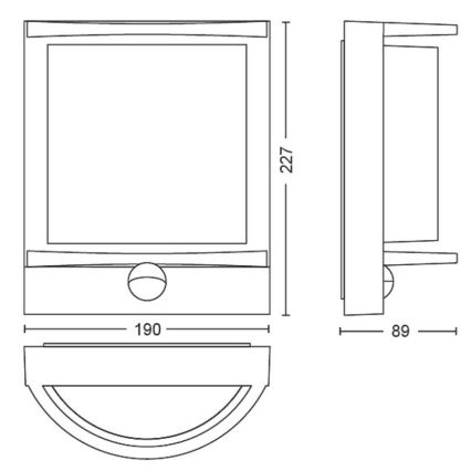 Philips - LED Vanjska zidna svjetiljka sa senzorom SAMONDRA LED/3,8W/230V IP44