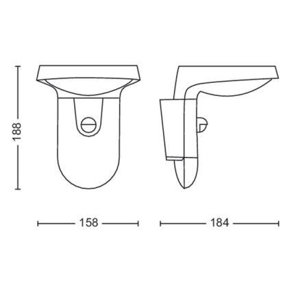 Philips - LED Vanjska zidna svjetiljka sa senzorom LED/9W/230V 4000K IP44