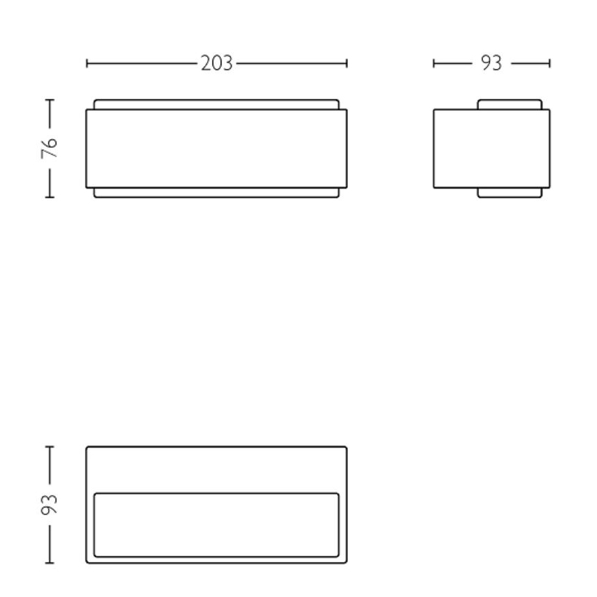 Philips - LED Vanjska zidna svjetiljka STRATOSPHERE LED/3,8W/230V 2700K IP44