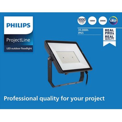 Philips - LED Vanjski reflektor PROJECTLINE LED/100W/230V IP65 3000K