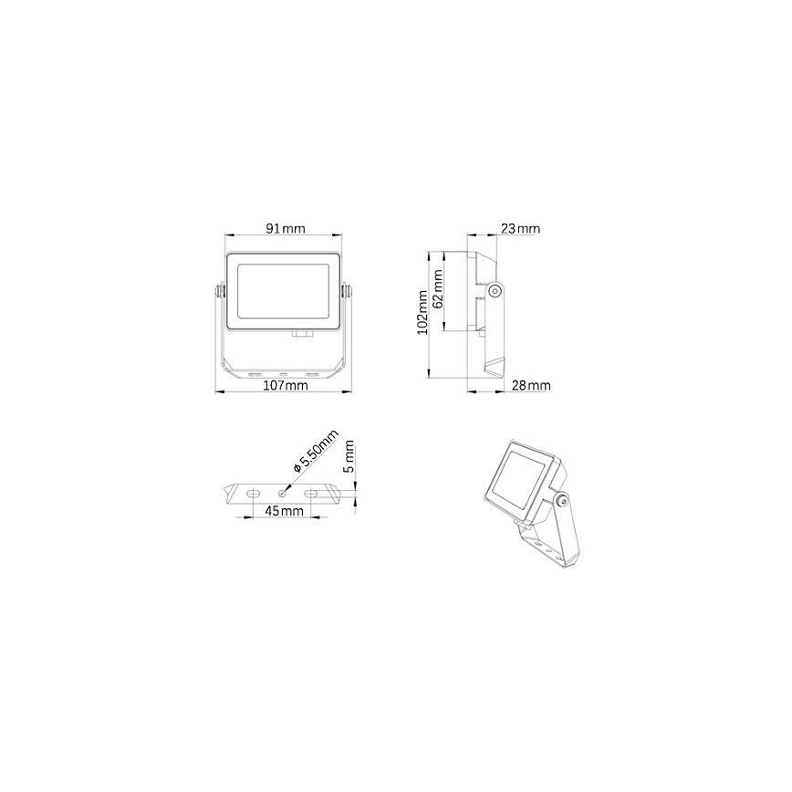 Philips - LED Vanjski reflektor PROJECTLINE LED/10W/230V IP65 3000K