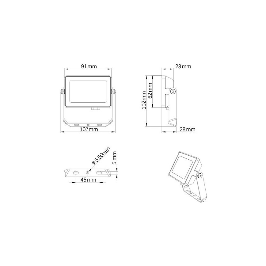 Philips - LED Vanjski reflektor PROJECTLINE LED/10W/230V IP65 4000K