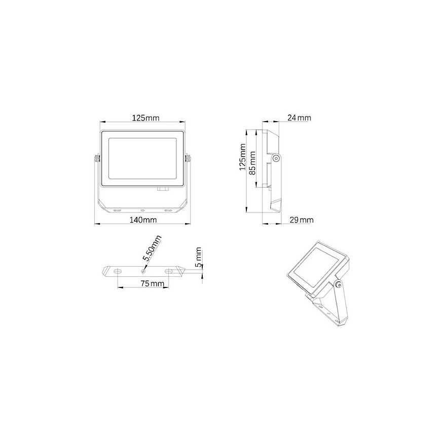 Philips - LED Vanjski reflektor PROJECTLINE LED/20W/230V IP65 3000K