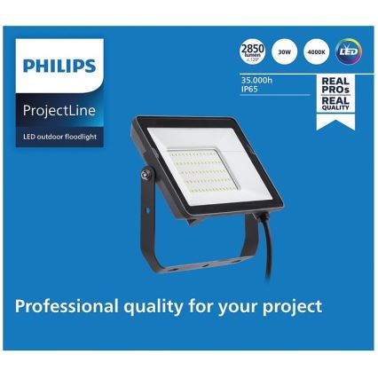 Philips - LED Vanjski reflektor PROJECTLINE LED/30W/230V IP65 4000K