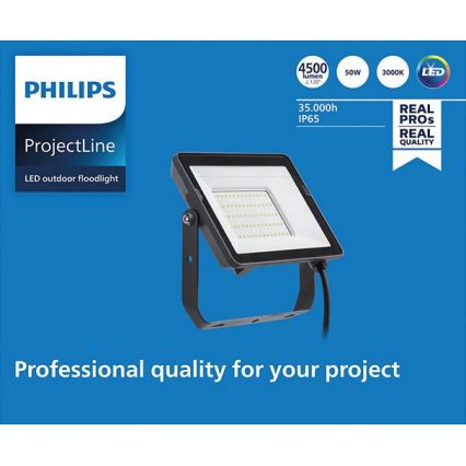 Philips - LED Vanjski reflektor PROJECTLINE LED/50W/230V IP65 3000K